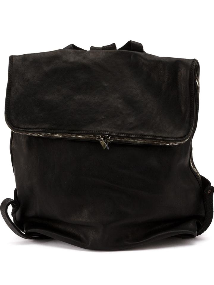 Guidi Leather Backpack - Black
