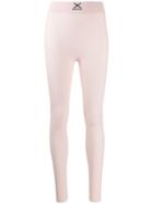Barrie Ribbed Detail Leggings - Pink