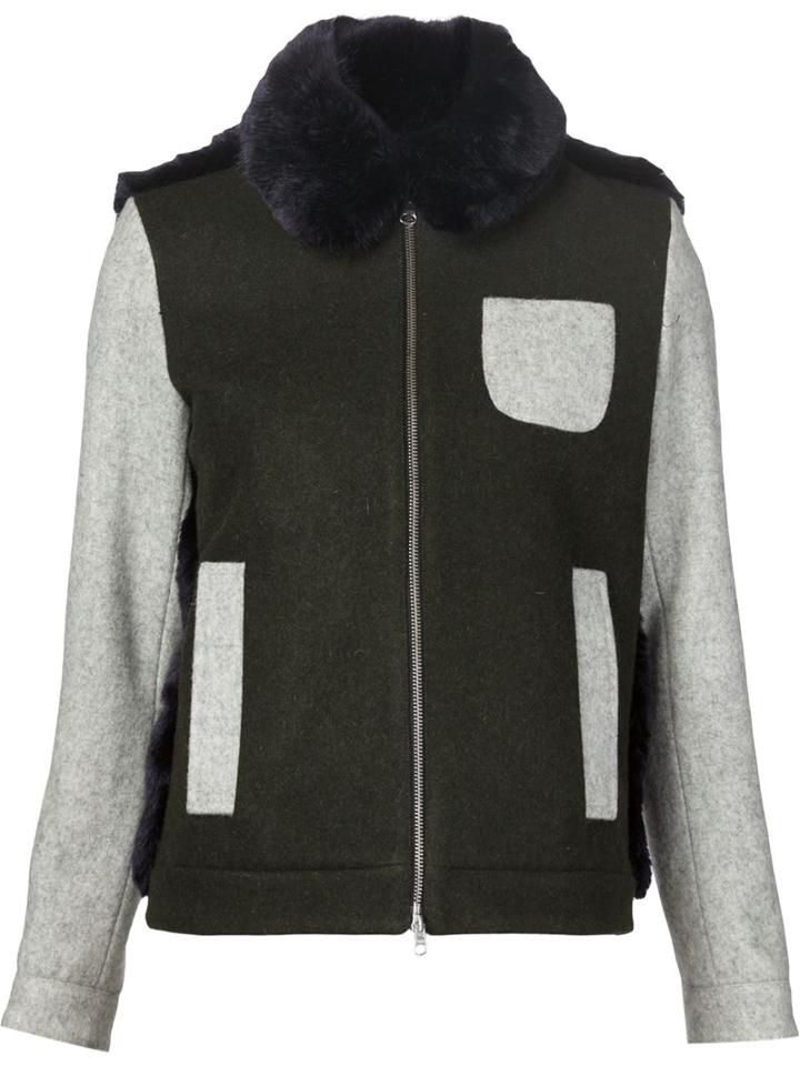 Arthur Arbesser Faux Fur Panel Jacket