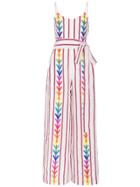 All Things Mochi Lisa Embroidered Wide Leg Jumpsuit - Nude & Neutrals