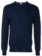 Eleventy V-neck Sweater - Blue