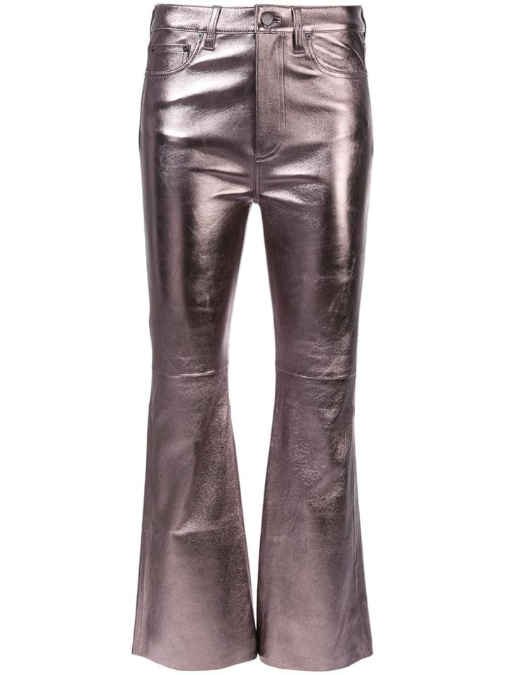 Nobody Denim Belle Cropped Trousers - Metallic