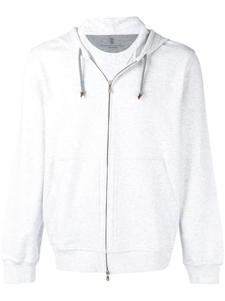 Brunello Cucinelli Basic Hooded Jacket - Grey