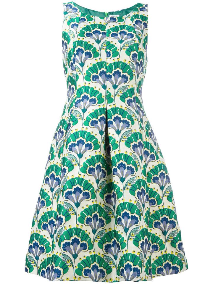 P.a.r.o.s.h. Floral Print Dress, Women's, Green, Polyamide/polyester/acetate/viscose