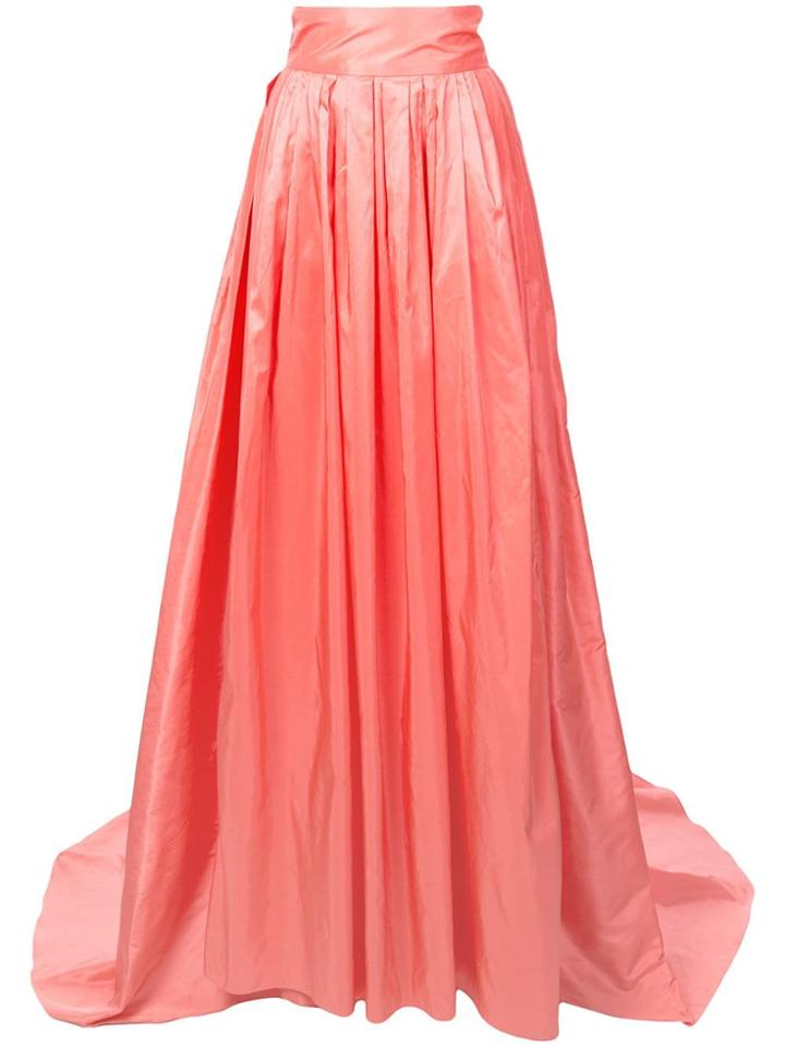 Carolina Herrera High Waisted Organza Skirt - Pink & Purple
