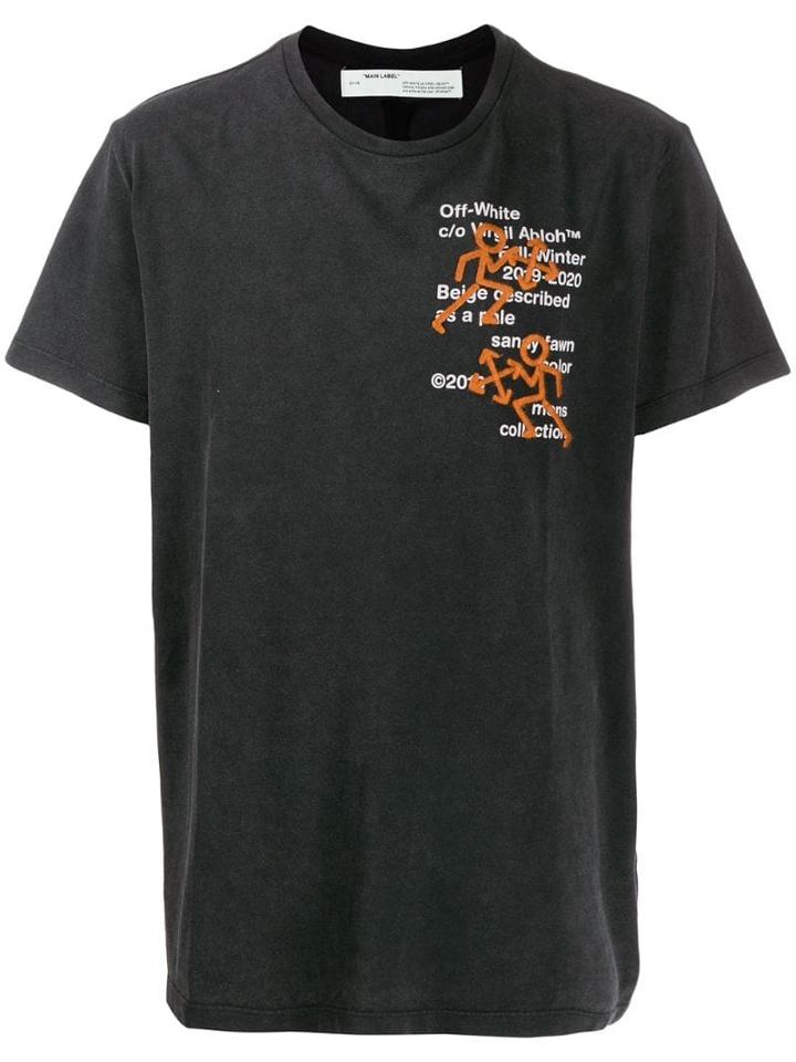 Off-white Embroidered Details T-shirt - Black