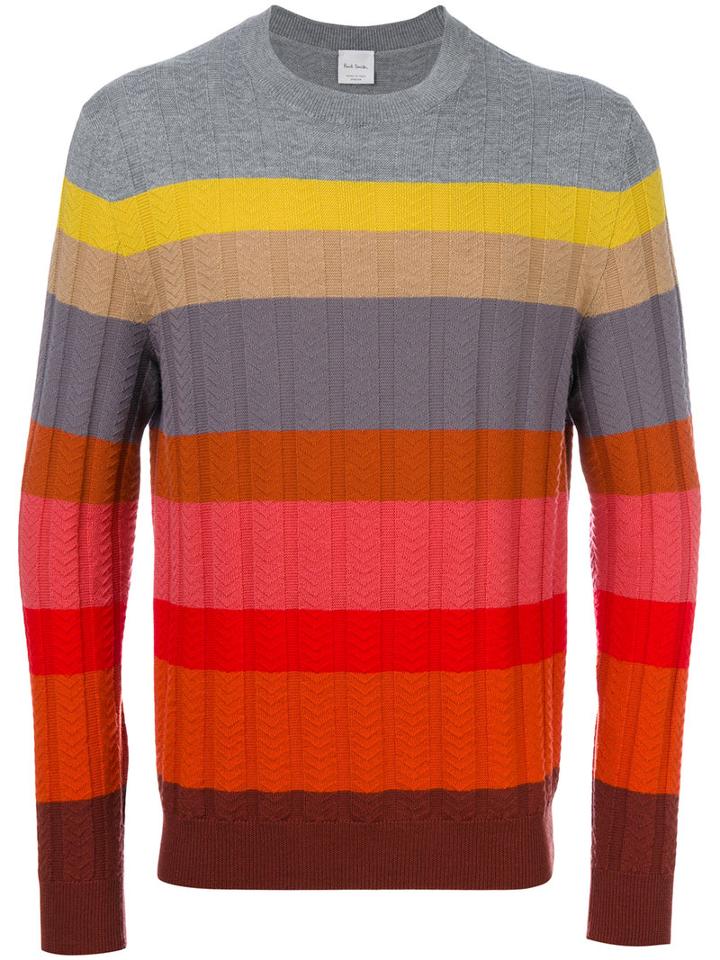 Paul Smith - Ribbed Stripe Jumper - Men - Merino - M, Merino