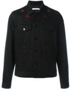 Givenchy Star Appliqué Denim Jacket, Men's, Size: Medium, Black, Cotton