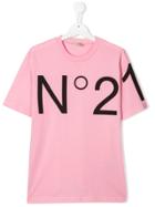 Nº21 Kids Graphic Logo T-shirt - Pink
