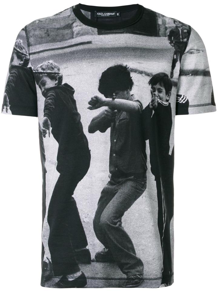 Dolce & Gabbana Photo Print T-shirt - Grey