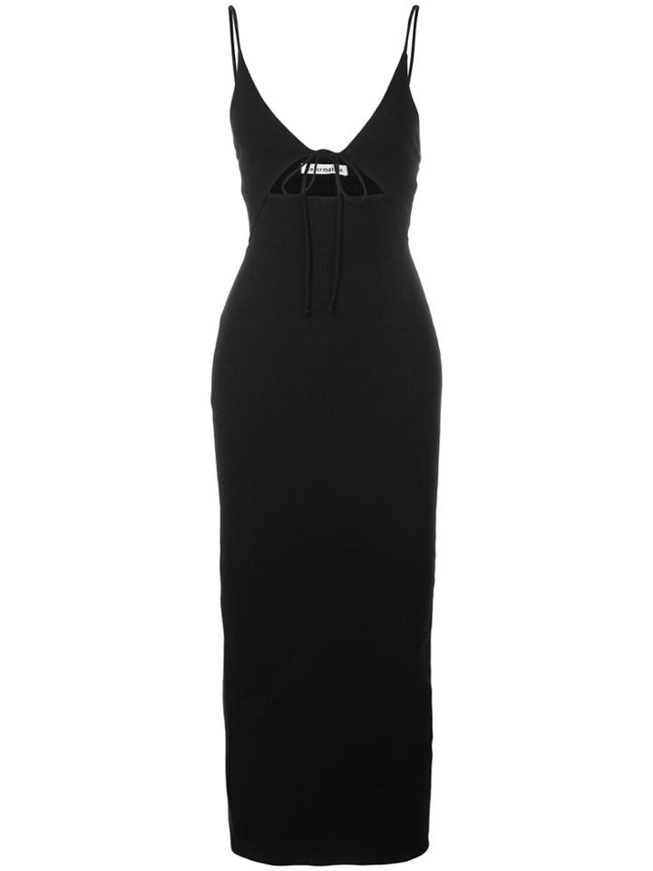 Reformation Tash Ribbed-jersey Dress - Black