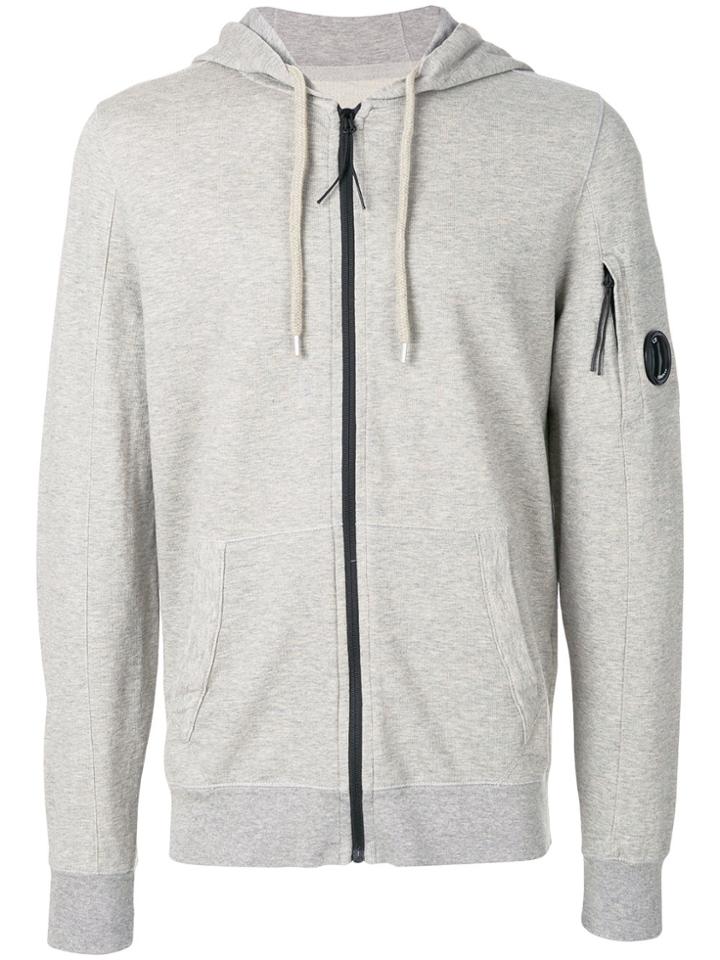 Cp Company Zipped Hoodie - Grey