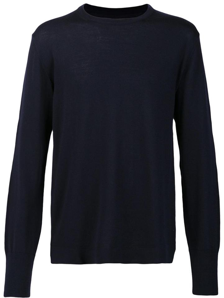 Officine Generale Crew Neck Jumper - Blue