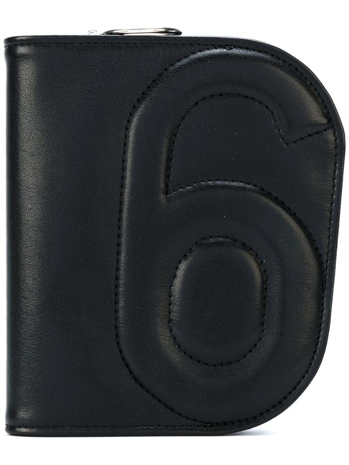 Mm6 Maison Margiela Embossed Zip Purse - Black