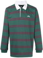 Stussy Striped Polo Shirt - Green