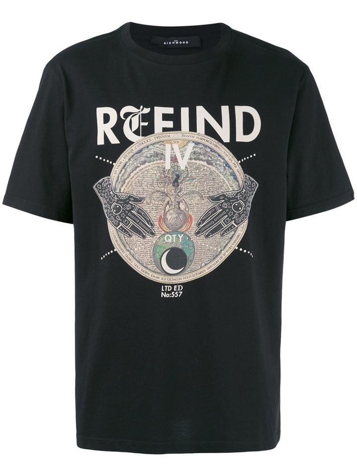 John Richmond - Refind Print T-shirt - Men - Cotton - S, Black, Cotton