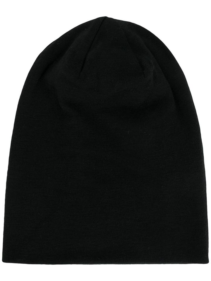 The White Briefs Oversized Beanie - Black