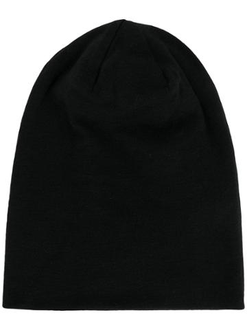 The White Briefs Oversized Beanie - Black