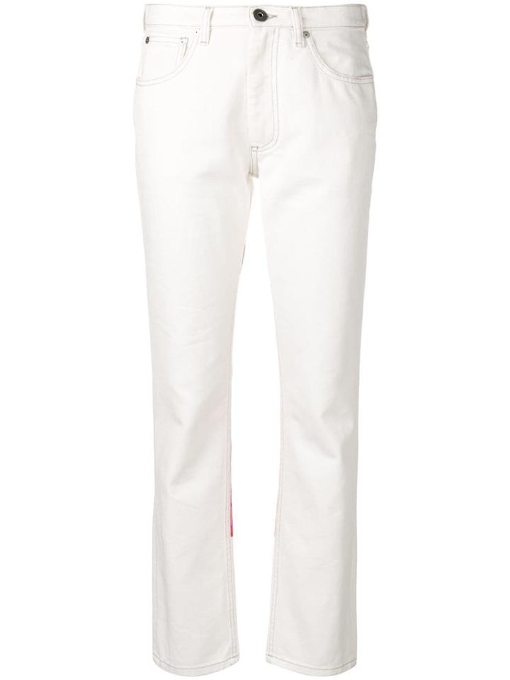 Maison Margiela Contrast Panel Trousers - White