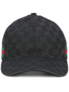 Gucci Original Gg Web Stripe Baseball Cap - Black