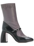 L'autre Chose Mary Jane Boots - Black