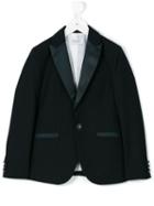 Paolo Pecora Kids - Satin Lapel Formal Blazer - Kids - Polyester/viscose - 11 Yrs, Blue