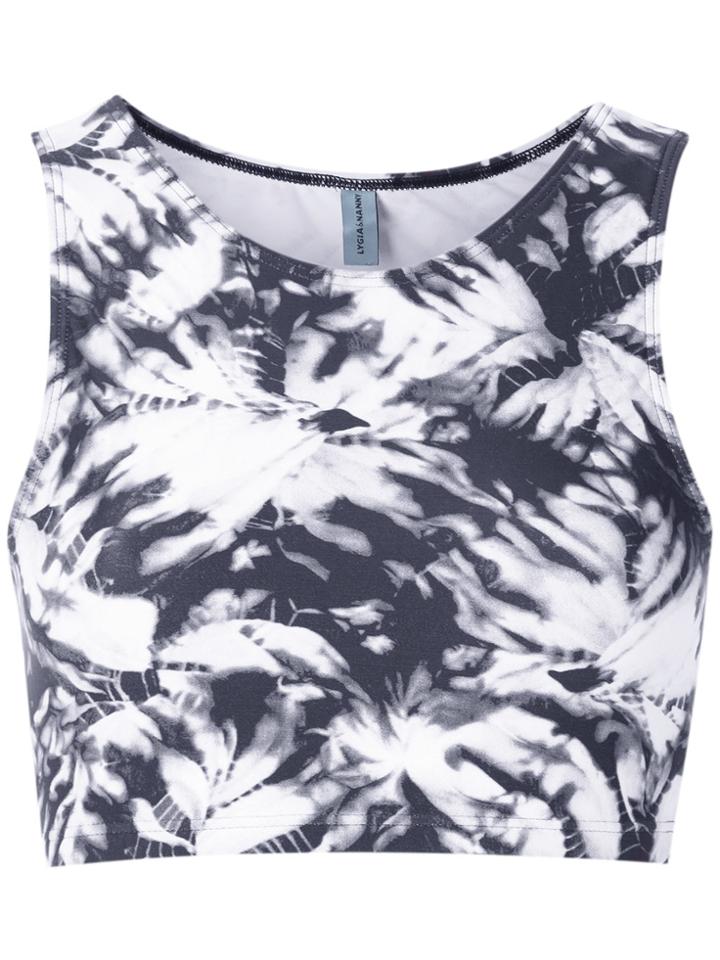 Lygia & Nanny Printed Cropped Top - Black
