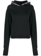 Karl Lagerfeld Embroidered Logo Hoodie - Black