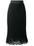 Dolce & Gabbana Lace Pencil Skirt - Black