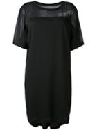 Nike - Sheer Panel Oversized T-shirt - Women - Polyester - S, Black, Polyester