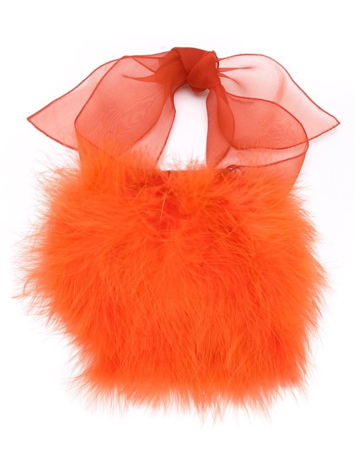 Sonia Rykiel Feather Down Bracelet, Women's, Yellow/orange
