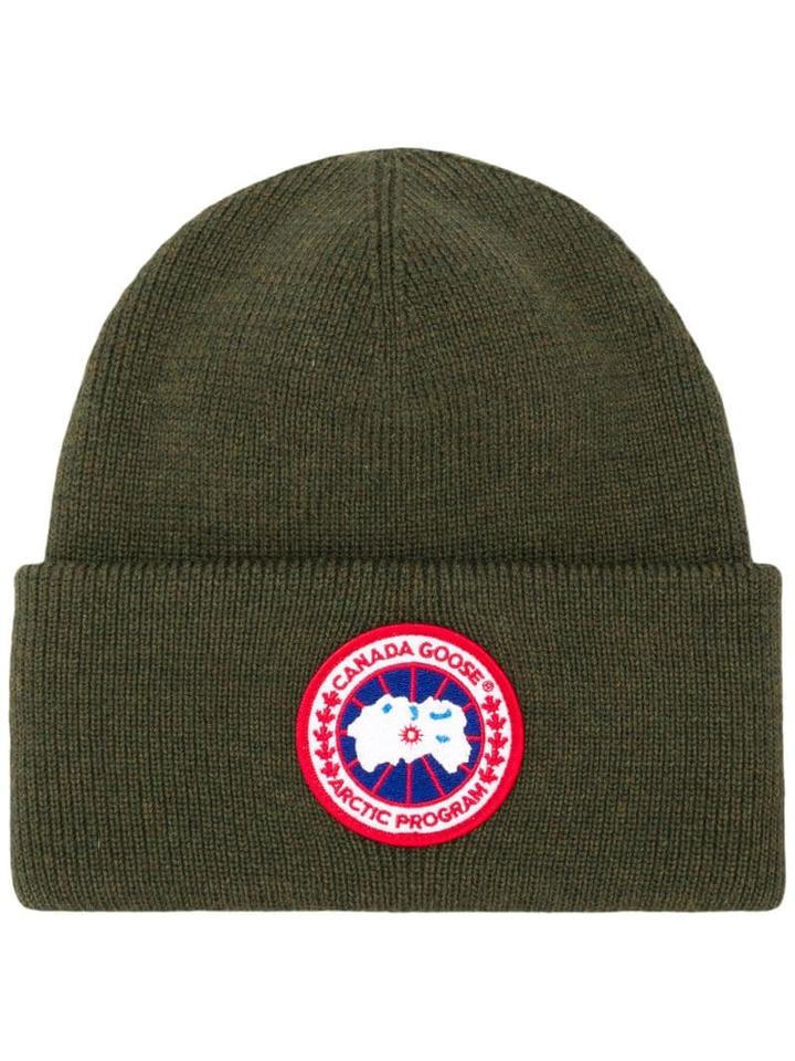 Canada Goose Logo Knitted Beanie - Green