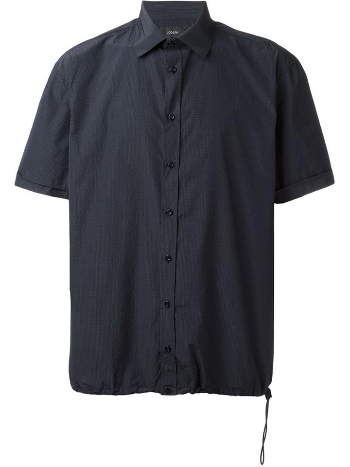 Joseph Classic Short Sleeve Shirt, Men's, Size: 41, Blue, Nylon/polyester