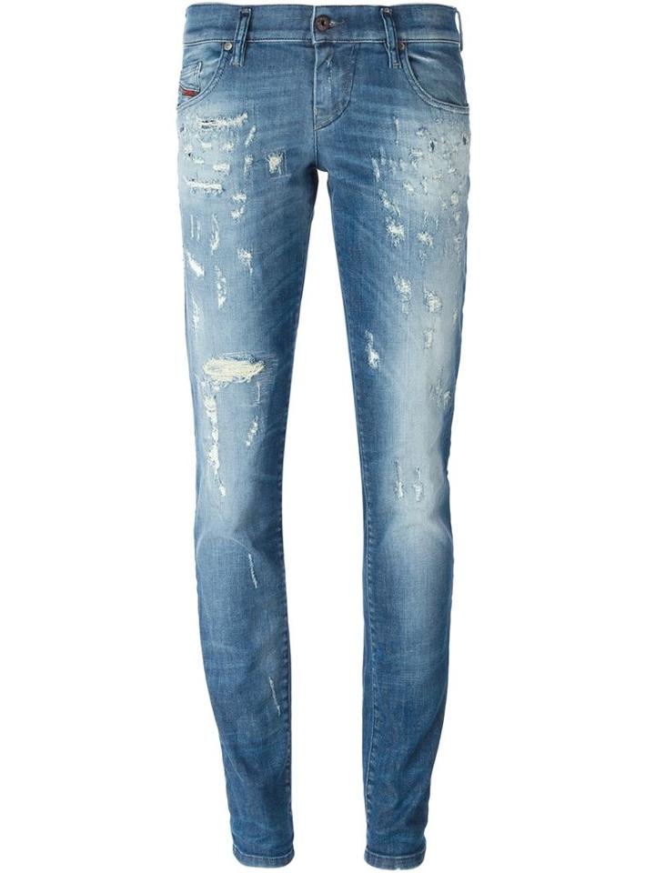 Diesel Grupee. 0670p Jeans, Women's, Size: 29/32, Blue, Cotton/polyester/spandex/elastane