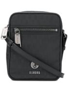 Versus Logo Print Messenger Bag - Black