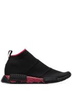 Adidas Black Nmd Cs1 Knitted Low-top Sneakers