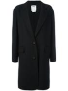 Dkny Single Breasted Coat, Women's, Size: Xs, Black, Wool/spandex/elastane/polyester