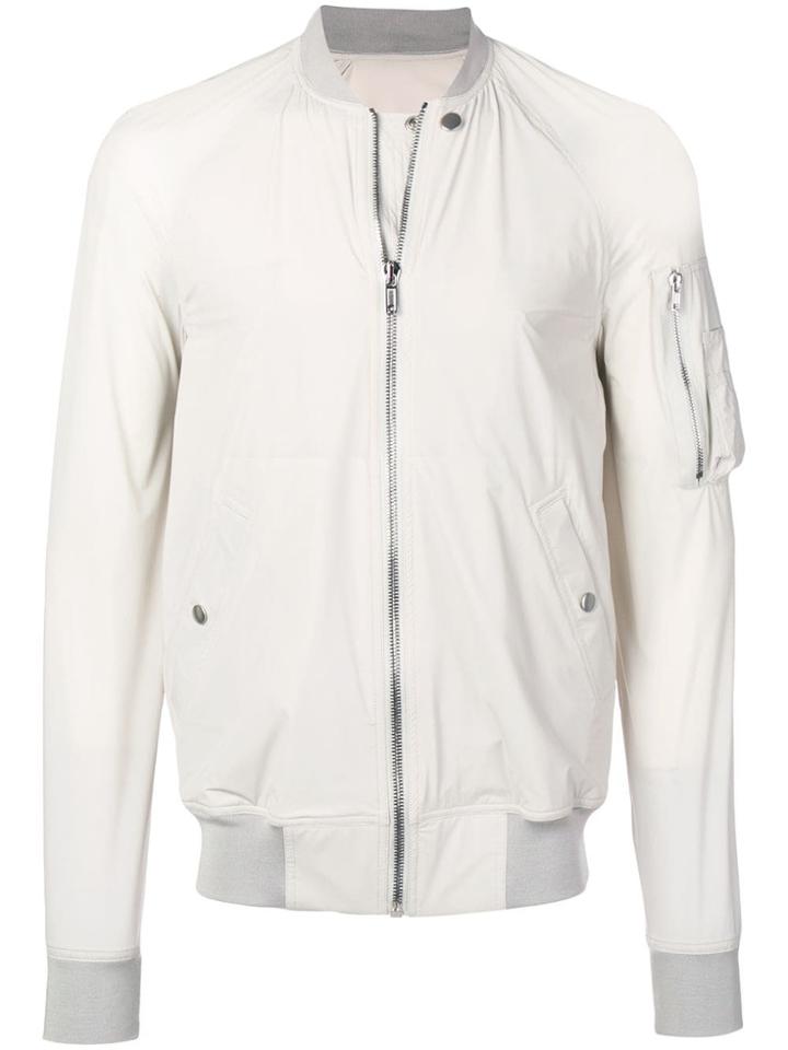 Rick Owens Lightweight Bomber Jacket - Neutrals