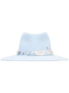 Maison Michel Pierre Hat, Women's, Size: Medium, Blue, Wool Felt