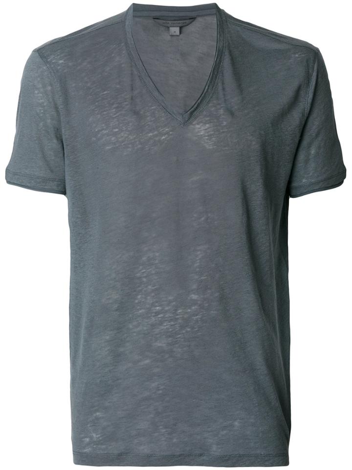John Varvatos V-neck T-shirt - Blue