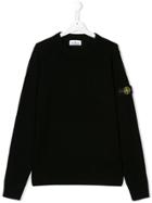 Stone Island Junior Logo Patch Sweater - Black