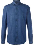 Z Zegna Micro Print Chambray Shirt