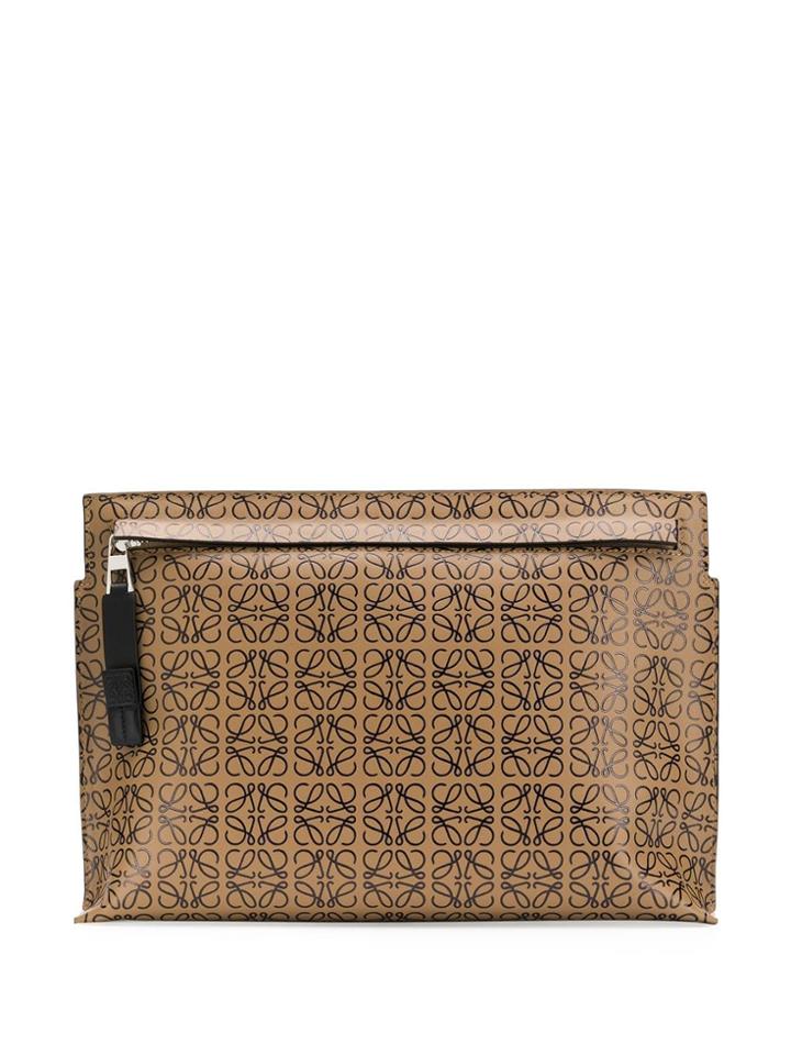 Loewe Square Clutch Bag - Brown