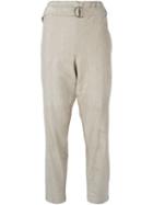 Brunello Cucinelli Suede Cropped Trousers