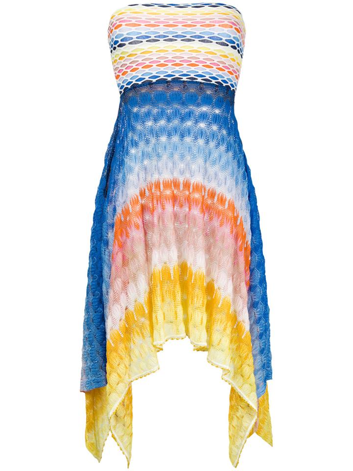 Missoni Mare Asymmetric Strapless Beach Dress - Multicolour