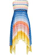 Missoni Mare Asymmetric Strapless Beach Dress - Multicolour
