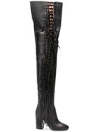 Laurence Dacade Tied Thigh High Boots - Black