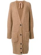 No21 Chunky Knit Button-up Cardigan - Brown