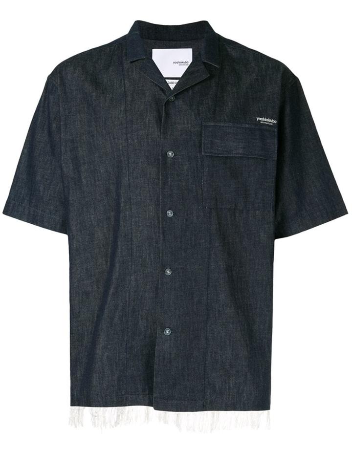 Yoshiokubo Denim Camp Collar Shirt - Blue