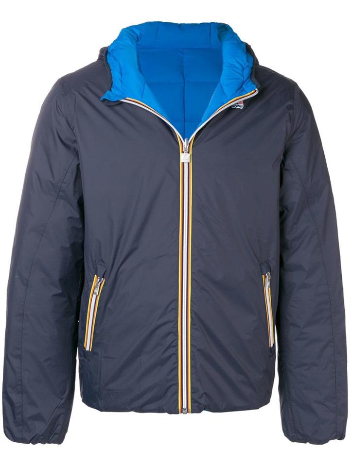 K-way Hooded Zipped Jacket - Blue